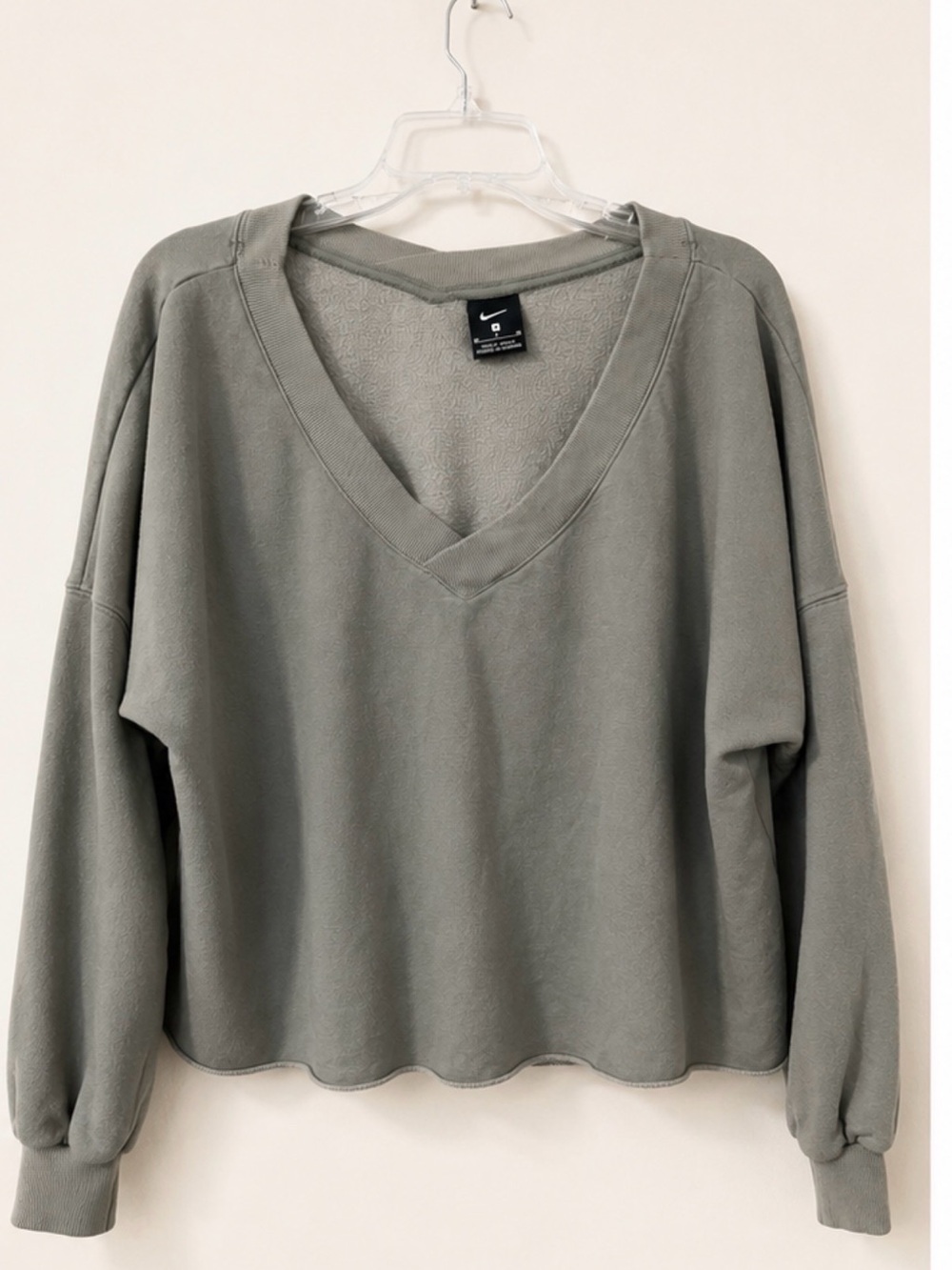 Nike Olive Green V-Neck Women's Sweater